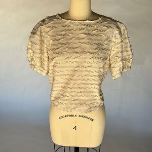 THE ODELLS- puff sleeve crop size S